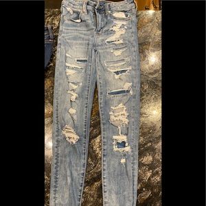 American Eagle Outfitters AEO Next Level Stretch High Hi-Rise Jeggings Size 0